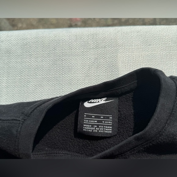 Nike ✔️ Youth Girls Black 🩷 Pink Crewneck Sweatshirt Size 6 Medium 5-6 yrs EUC - Picture 4 of 6